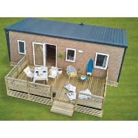 Terrasse couverte Select profondeur 2m60 Toile PVC standard, rambarde Bella