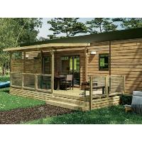 Terrasse podium gamme classique couverte GAIA profondeur 2m 60/4m