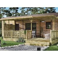 Terrasse podium gamme classique couverte GAIA profondeur 2m 60/4m