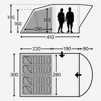 Toile de tente Kampa Brean 4 places